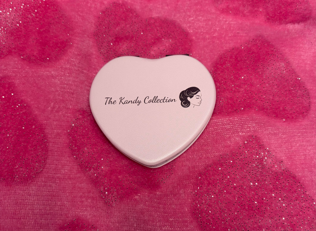 Pink pocket size mirror