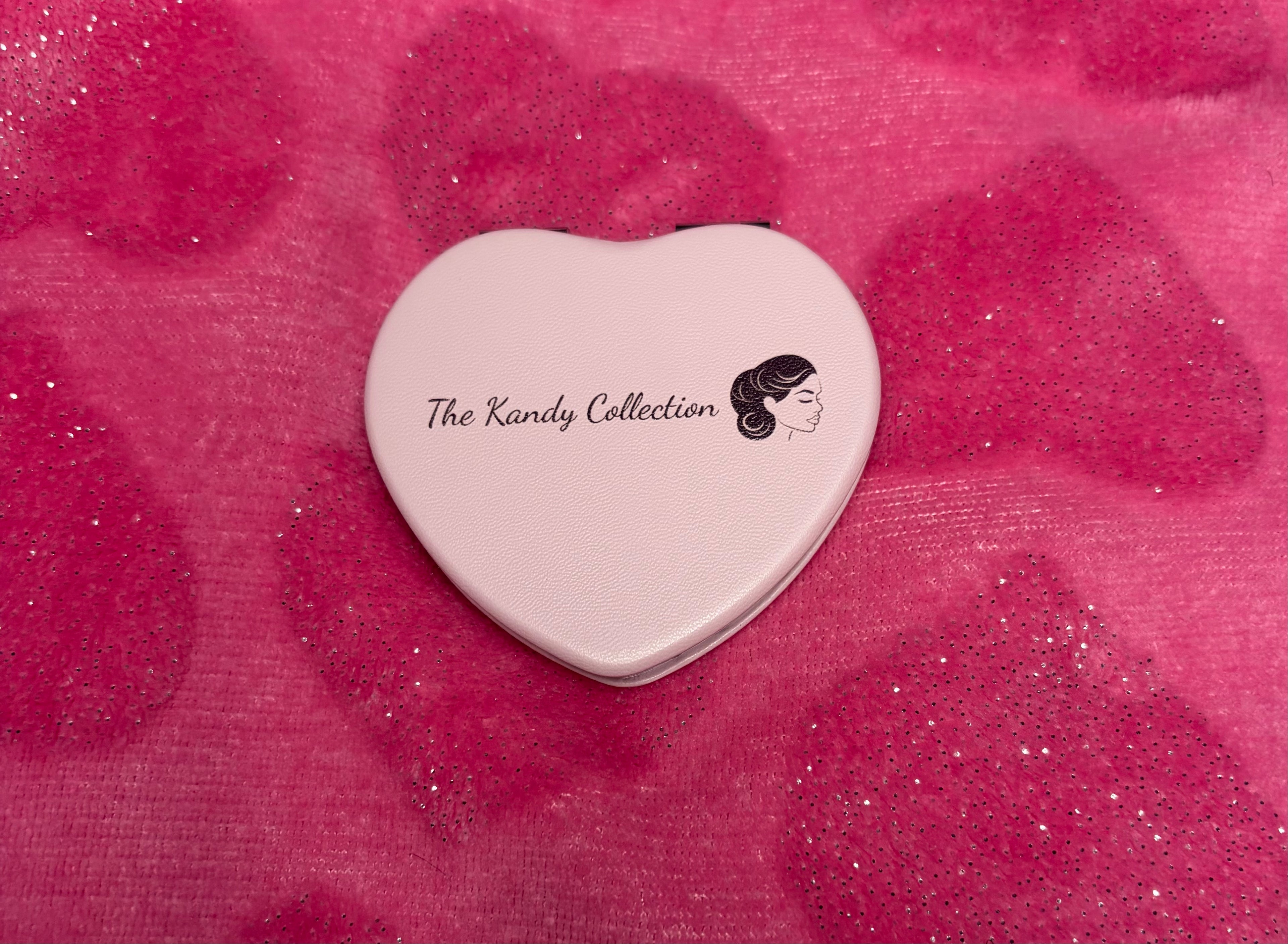 Pink pocket size mirror