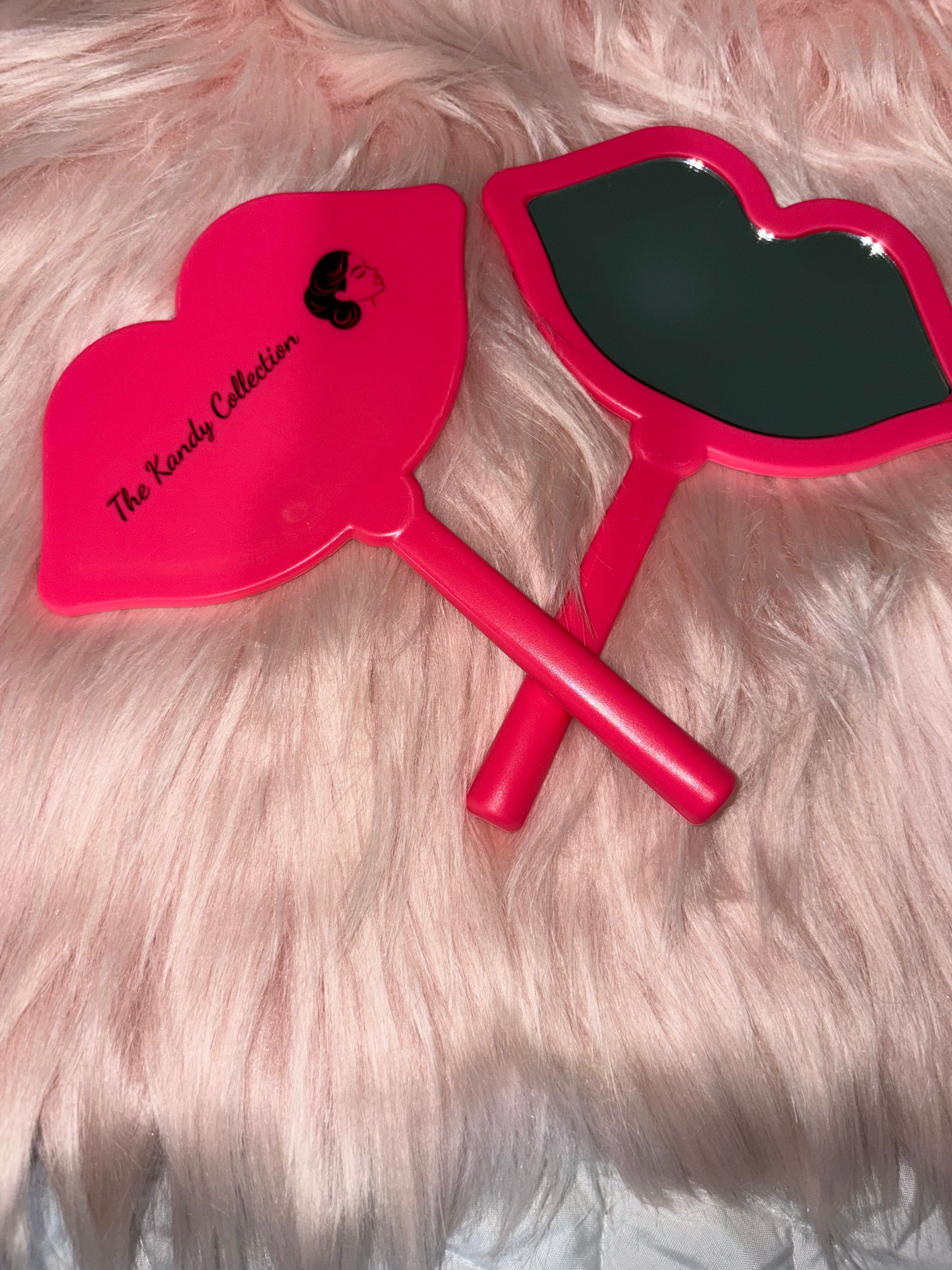 Lip Shaped Handheld Mirror