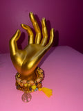 Yellow bohemian style bracelet